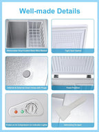 GGTB 3.0 Cu.ft Chest Freezer Top Open Door Compact Freezer with Adjustable Temperature Black
