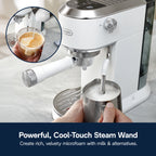 De'Longhi Dedica Duo Espresso Machine, Compact Size with Built in Frother for Latte Art, Brew Espresso, Cold Brew, Lattes & More, Stainless Steel