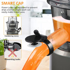 SIFENE 200W Cold Press Juicer Machine for Fruits and Vegetables, Masticating Juice Maker with 83mm Wide Chute, High Yield, Easy Clean, Gray