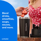 nutribullet Flip Insulated Portable Blender NBPB10350AK - Matte Black, 18oz
