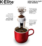 Keurig K-Elite Coffee Maker, Single Serve K-Cup Pod Coffee Brewer, With Iced Coffee Capability, Brushed Slate