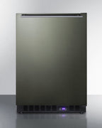 24" Wide Built-In All-Freezer With Icemaker- Black Stainless Steel