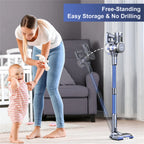 Lubluelu Free-Standing Vacuum Cleaner 25KPa,Powerful Lightweight Cordless 6 in 1 Stick Vacuum Cleaner for Carpet Floor Pet Hair Home