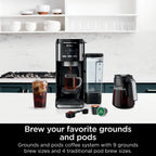Ninja Drip Coffee Maker With K Cup Combo, DualBrew Pro Specialty Coffee System, Coffee Machine Compatible with K-Cup Pods, 12 Cup Single Serve Coffee Makers with Paper Filter, CFP301 Frother? F