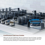 Rangaire RCG301S 30" Gas Cooktop - Stainless Steel, Sealed Burners, Cast Iron Grates, Die Cast Metal Burner Controls