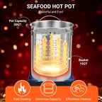 30 QT Turkey Fryer Cooker Set and 10 QT Kit,Home 50,000 BTU Aluminum Turkey Deep Fryer and Propane Burner Kit, Outdoor Propane Deep Fryers Stove Burner Stand, Baskets, Marinade Injector, Thermometer