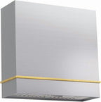 Akicon Range Hood 36 Inch, Ultra Quite Stainless Steel Kitchen Hood, Wall Mount Square Vent Hood with LED Light and Dishwasher-Safe Filters, Hood Vents for Kitchen, 3 Speeds, 600 CFM (AK-HS36HB-SWG)