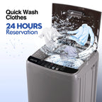 GGTB Portable Washing Machine for Apartments, 17.7 lbs Full Automatic Clothes Washer Machine,1.9 Cu.ft Top Load Washer with 10 Wash Programs/8 Water Levels, Coffee Gold