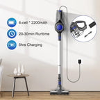MOOSOO Stick Vacuum Cleaner, 4-in-1 Handheld Cordless Vacuum with Powerful Suction for Home Hard Floor Carpet Car Pet Hair, XL-618A