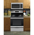 GE JVM3160RFSS 30 Over-the-Range Microwave Oven with 1.6 cu. ft. Capacity 2-Speed 300 CFM Venting in Stainless Steel