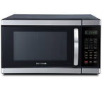 Farberware Countertop Microwave Ov 1100 Watts, 2.2 cu ft - Smart Sensor With LED Lighting and Child Lock - Perfect for Apartments and Dorms - Easy Clean Black Interior, Stainless Steel