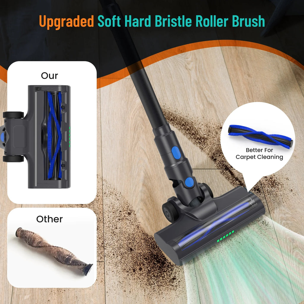 VACFORE Vacuum Cleaner, 6 in 1 Powerful Suction Cordless Vacuum, for Home Hardwood Floor