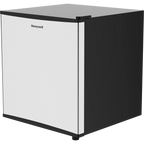 Honeywell Compact Refrigerator 1.6 Cu Ft Mini Fridge with Freezer, Single Door, Low noise, for Bedroom, Office, Dorm with Adjustable Temperature Settings, Stainless Steel