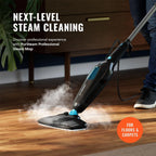 Pursteam ScrubMaster Steam Mop with Dual Scrubbing Head, LED Headlights, Adjustable Steam Control, Anti-Slip Swivel Head, Cable Holder & Upright Lock