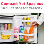 Frigidaire 1.6 Cu ft. Retro Compact Refrigerator with Side Bottle Opener, Coral