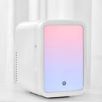 tzyudk White Mini Refrigerator 4L Quiet Heating Freezing Portable Compact Fridge For Home Car Student Dormitory Us Plug 110V Affordable Useful Plastic