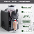 GreenPan Frost 6 Mode, Ice Cream, Frozen Drink, Slushie & Milk Shake Maker, No Freezer Needed, Easy Clean Parts, Gray