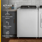 Whirlpool WTW5057LW 4.7 - 4.8 Cu. ft. Top Load Washer w/ Removable Agitator
