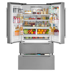 Cosmo 2 Piece Kitchen Appliance Packages with 30" Free Standing Gas Range Kitchen Stove & French Door Refrigerator Kitchen Appliance Bundles