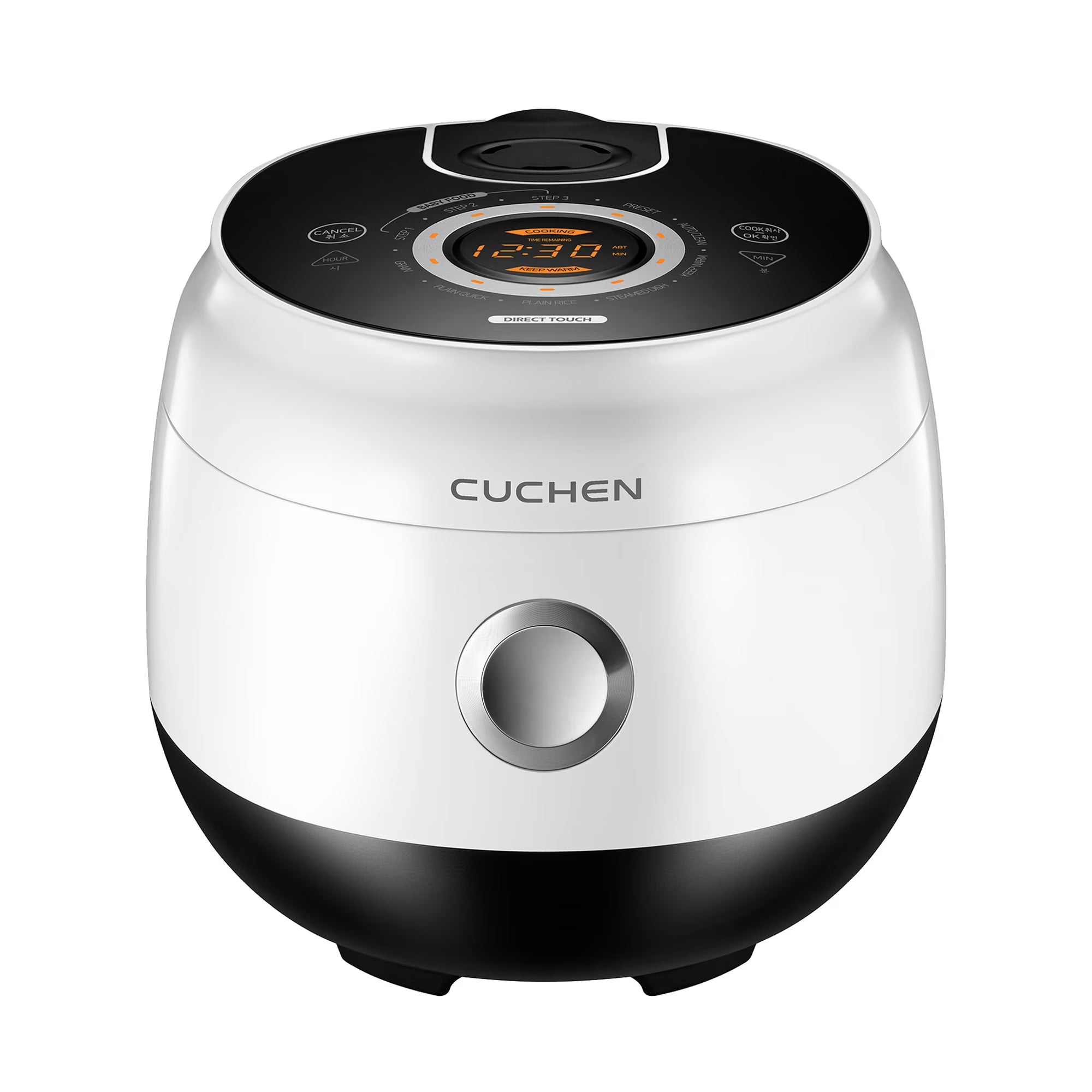 CUCHEN CJE-CD0610US | Micom Rice Cooker 6 Cup (Uncooked) and Warmer | Auto Steam Clean | Direct Touch control | Nonstick Inner Pot | Baby Food Menu | Inner Pot | White