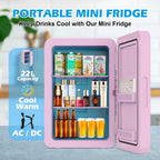 ADVWIN 22L/30Can Mini Fridge with Temperature Control, Compact Refrigerators for Bedroom, Cosmetics