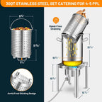 30QT Stainless Steel Turkey Fryer&Seafood Boil Pot with 55,000BTU Propane Burner for Outdoor Cooking of Turkey,Crab,Lobster and Shrimp