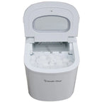 Magic Chef 27 lb. Capacity Portable Countertop Ice Maker, White and Makes Bullet Ice