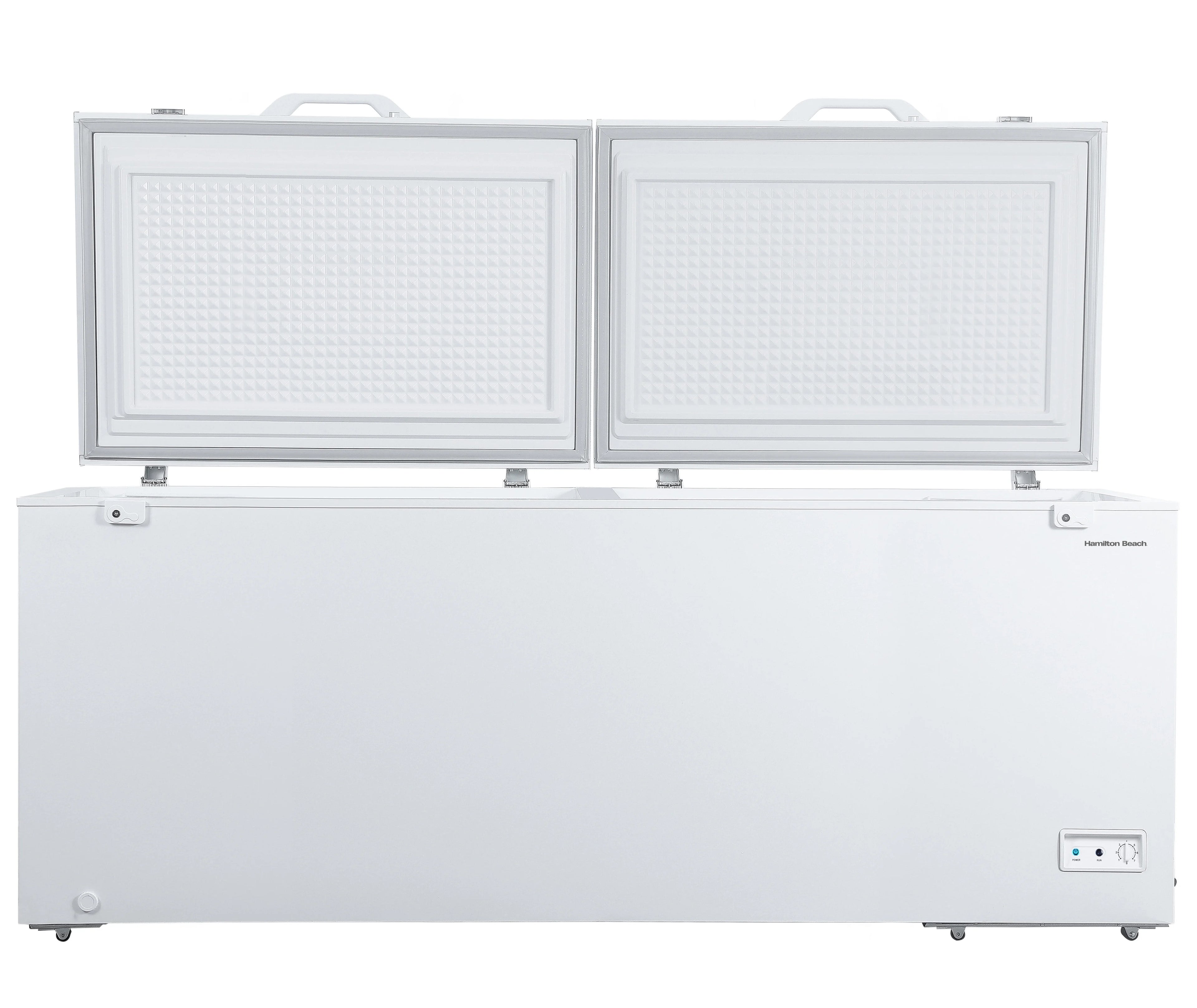 Hamilton Beach 25 Cu. Ft. Chest Freezer, 2 Doors, Garage Ready, White