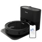 iHome AutoVac Luna Pro New 3-in-1 Robot Vacuum and Vibrating Mop with Auto Empty Base, Self-Emptying, Smart Mapping, Wi-Fi Connected, LIDAR Navigation, Mop Combo, Pet Hair, Hard Floor, Carpet