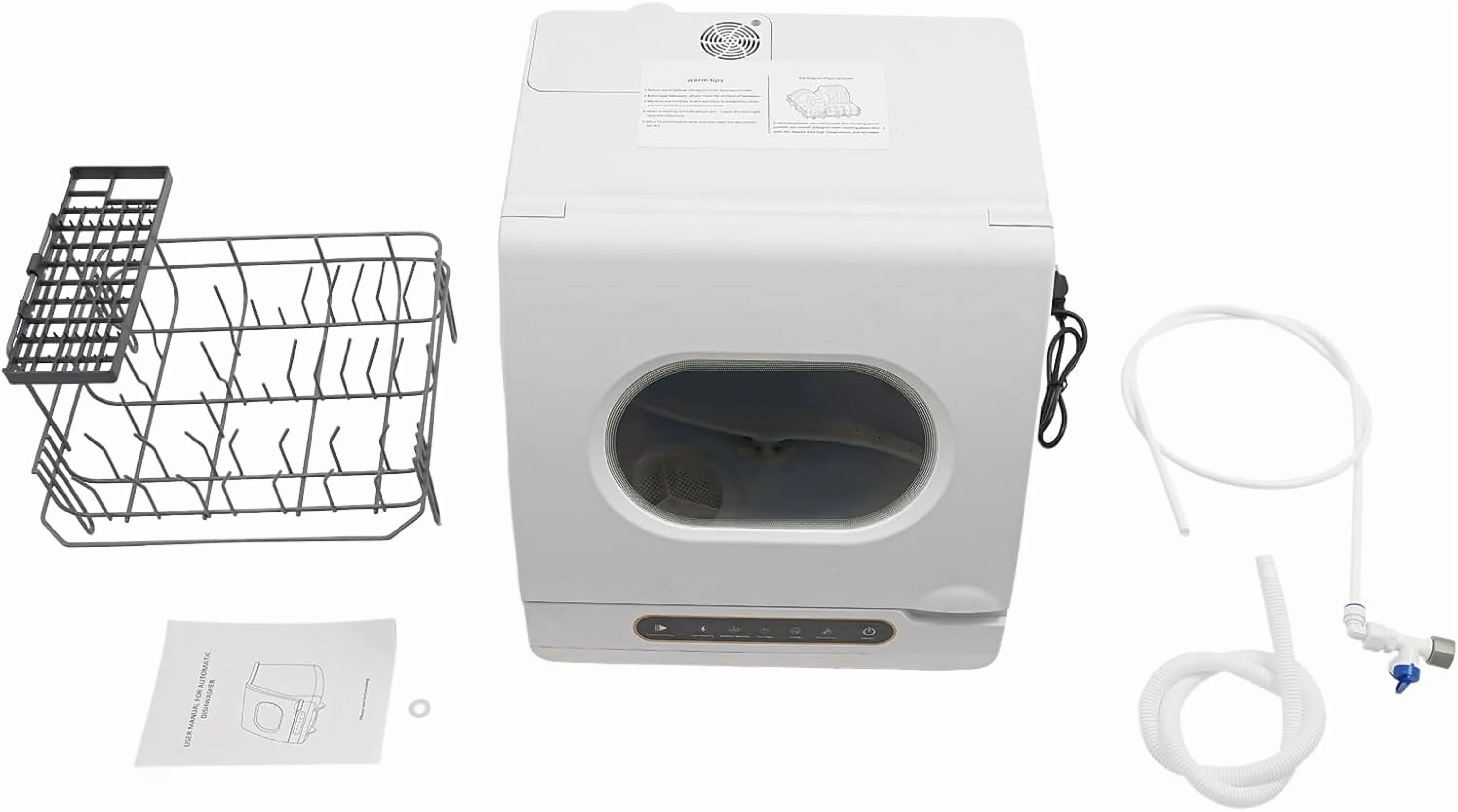 110V 800W Mini Portable Dishwasher Countertop Dish Washer with Multiple Modes Table Top Bottle Dishwasher Small Compact Dishwashers for Home, Apartment, RV