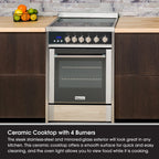 Magic Chef 2.2 cu. ft. Electric Range with Convection in Stainless Steel in Stainless Steel
