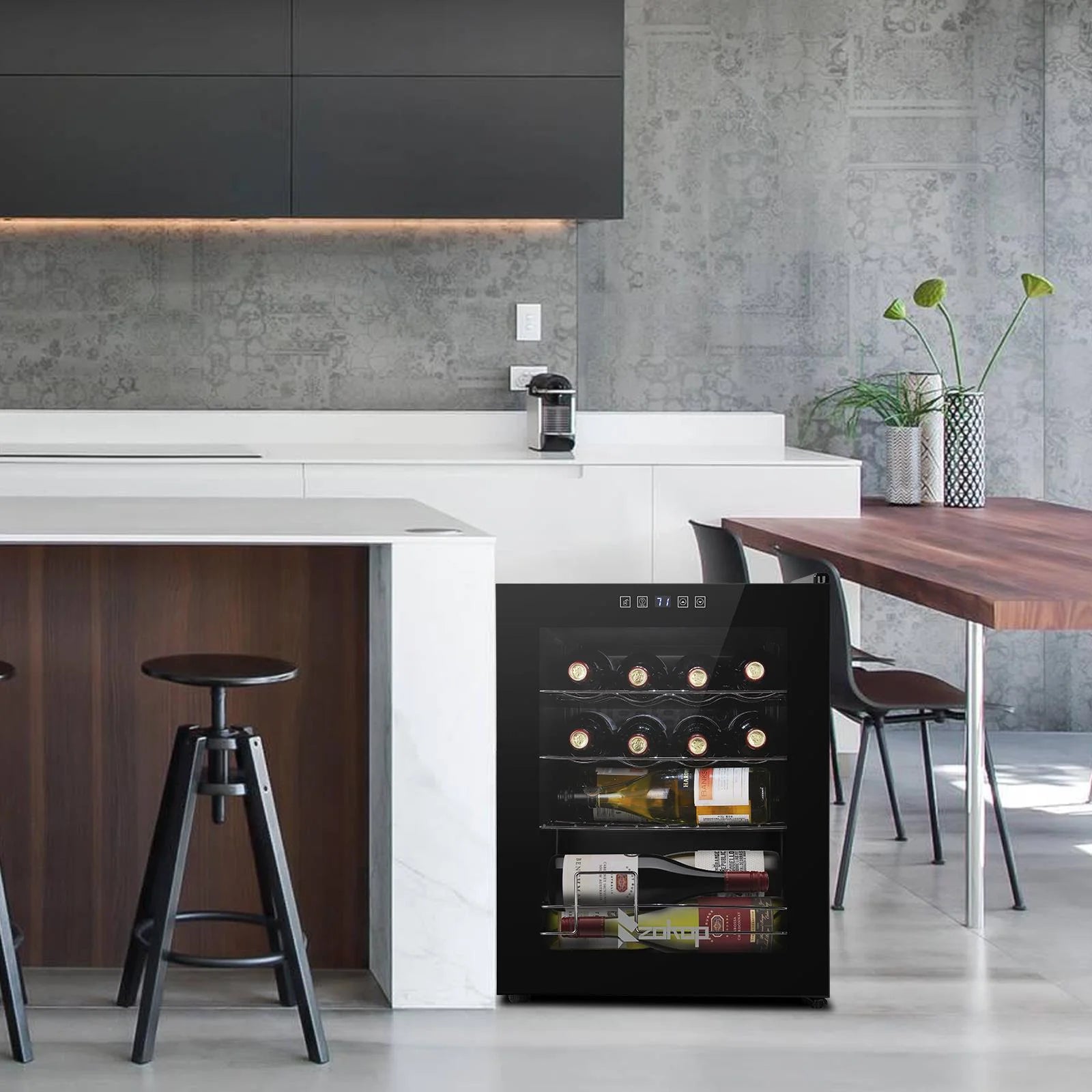 Ktaxon 18 Bottle Compressor Wine Cooler Freestanding Wine Fridge, Fast Cooling, Low Noise