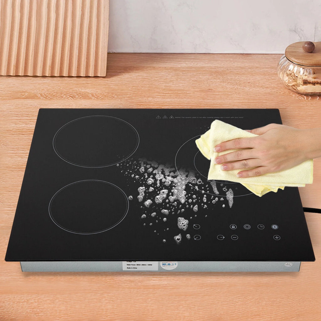 Electric Cooktop 24 inch Built-in Electric Stove Top 110V 2600W Knob Control