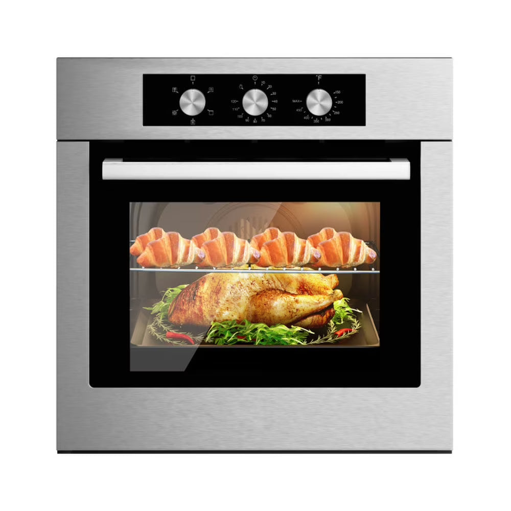 Yardi Yard 24 Inch Single Wall Oven 2.47Cu.ft with 5 Cooking Modes, Single Wall Oven with 360�� Hot Air Circulation, Well-made Built-in Oven for Indoor, Silver