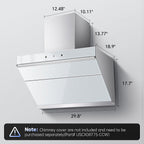 Joeaonz 30-Inch Wall Mount Range Hood, Stainless Steel, 3-Speed Exhaust with Baffle Filter