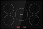 Homtone 30 Inch Electric Cooktop 4 Burners Built-in Electric Stovetop -Timer & Child Safety Lock