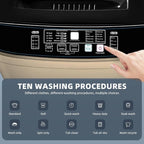 Top Load Washing Machine 25lbs Full Automatic Compact Washer and Dryer with 10 Programs & 8 Water Levels Laundry Machine for For Apartment, Home, Dorms, RV