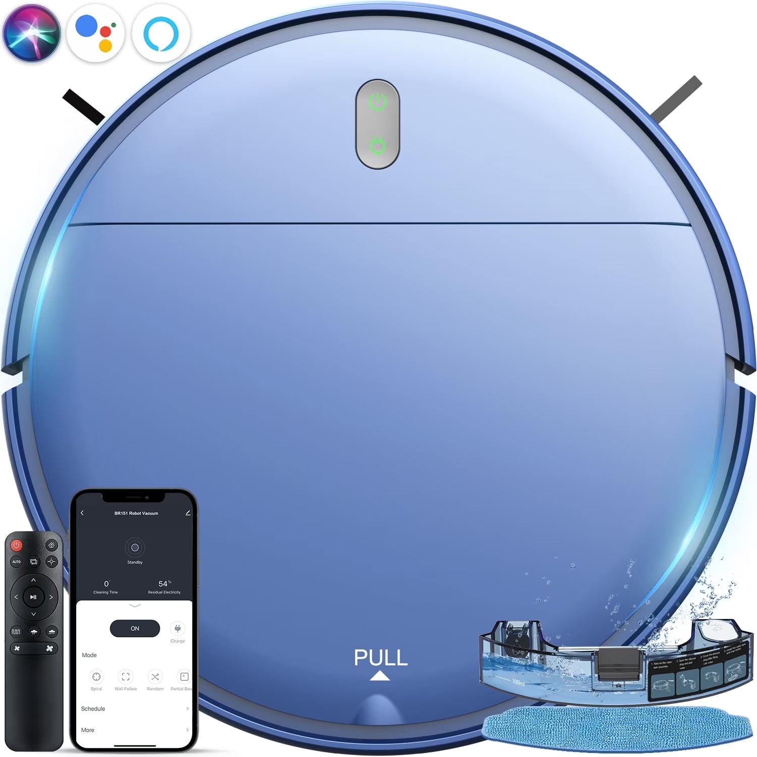 ONSON Robot Vacuum Cleaner, Robot Vacuum and Mop Combo with WIFI/Alexa for Pet Hair and Hard Floor