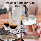 LINKChef Espresso Machine 20 Bar, Professional Espresso Maker with Milk Frother Steam Wand