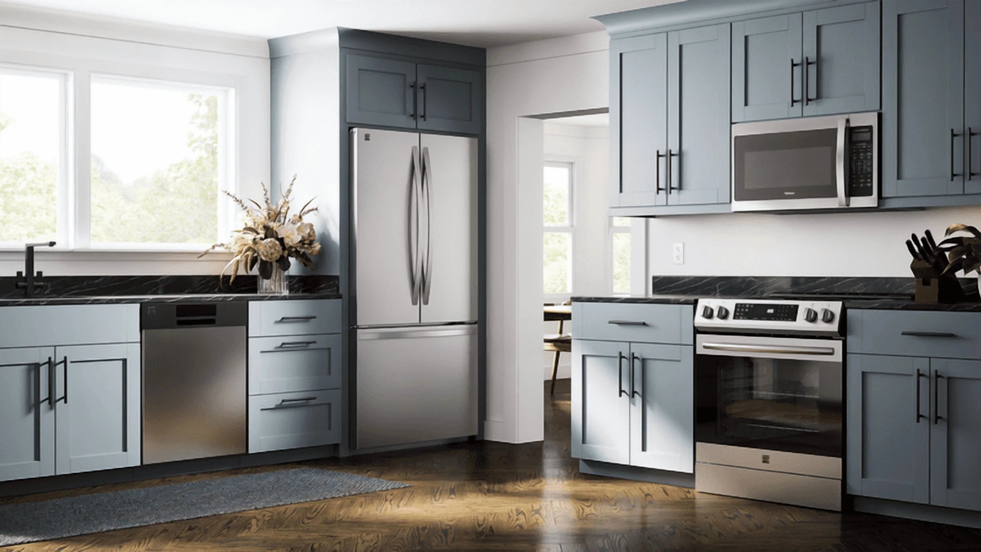 Kenmore 5.6 Cu. Ft. Front-Control 5 Element Electric Range Stove 240 Volts with Dual Ring Elements, Steam Clean, Precision Set Controls