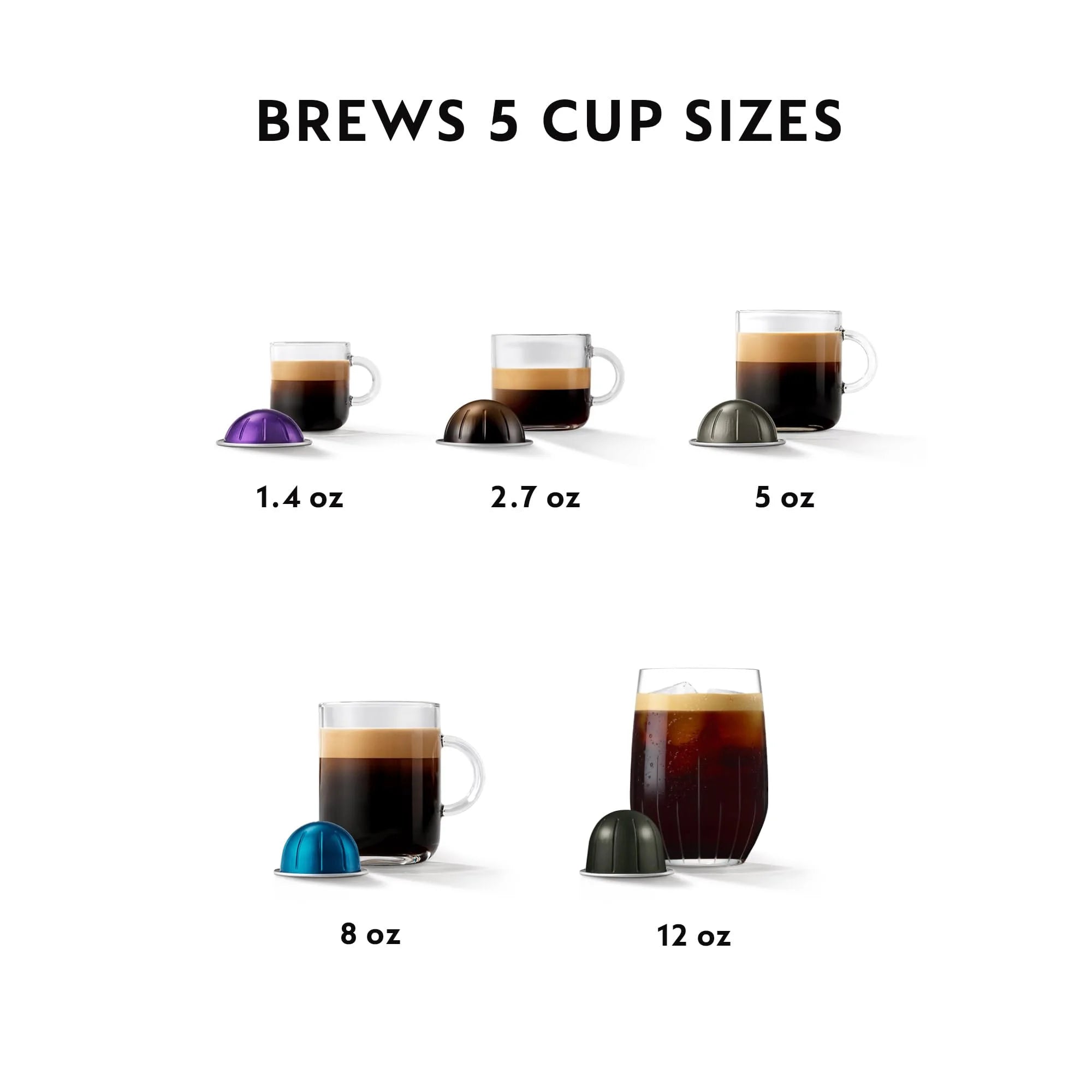 Nespresso Vertuo Pop+ Coffee Maker and Espresso Machine - Gray