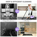 Spaco 2000W Heavy Duty Multi-purpose Steam Cleaner with Automatic Power Off and Child safety Lock, Steam Cleaner Mop with Detachable Handheld Unit, Purple