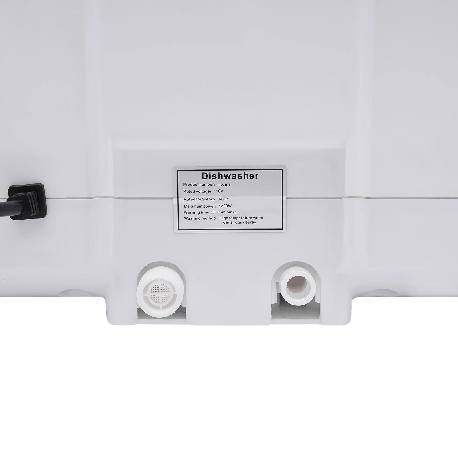 Flip-top Dishwasher White 5 intelligent washing functions Portable Countertop Dishwasher Compact  Low Noise Mini Dishwasher with Water Tank Leak-Proof Dry