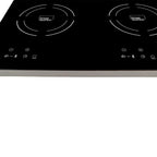 True Induction TI-2C Protable UL1026 Certified, 23-inch Dual Induction Cooktop 1750W Glass-Ceramic Top with FREE Carrying Bag & 2 Silicone Mats