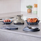 Ninja Crispi 4-in-1 Portable Glass Air Fryer Cooking System, 4-Qt & 6-Cup Containers, Cyberspace