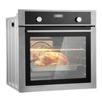 KFFKFF Solo Wall Oven, 24" Electric Integrated Wall Oven featuring 9 Culinary Modes, 2.68 Cu.Ft Electric Wall Ovens equipped with Timer, 2800W Electric Oven including Baking Rack and Tray