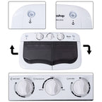 Compact Portable Washing Machine,Mini Compact Twin Tub with Built-in Drain Pump Washer 14.3Lbs Semi-automatic Spinner