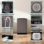 TABU Washer and Dryer Set, 19LBS Fully Automatic Washing Machine & 8.8LBS Clothes Dryer (White&White)
