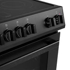 Cosmo 30 in. Stellar Collection 5.0 cu. ft. Electric Range, 4 Burners, Convection Oven in Matte Black