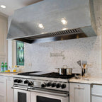 Akicon 48 Inch Range Hood Insert, Stainless Steel 8" Ducted Insert/Built-in Kitchen Vent Hood with 1200 CFM Suction, Dimmable LED Lights and Dishwasher Safe Filters, 4 Speed-Cool White